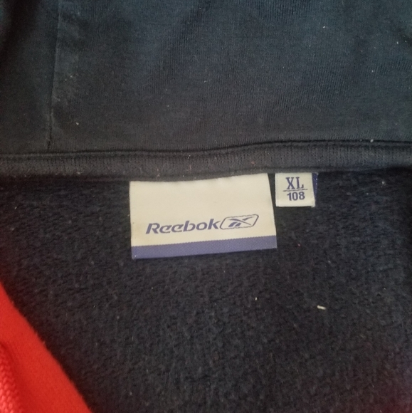 Navy Blue & Red Reebok Hoodie - Picture 3 of 3